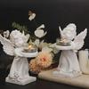 Vintage Home Decor Living Room Bedroom Angel Figurines Christmas Ornament Decorative Angel Candle Holder