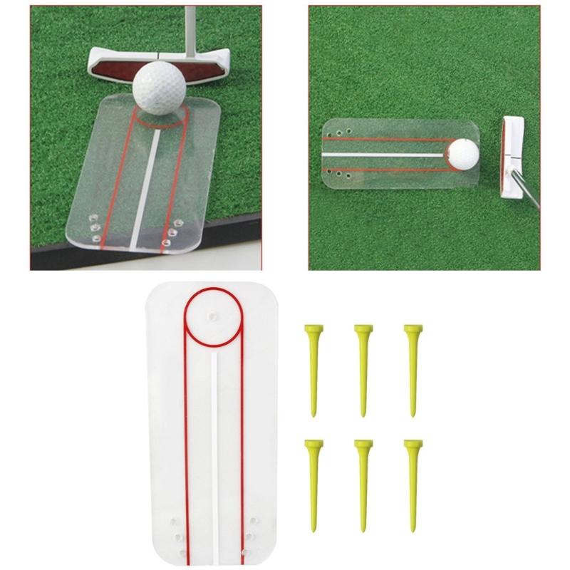 Golf Mini Putting Mirror Acrylic Golf Alignment Training Kits Teaching Equipment Putting Postures Correction Tool