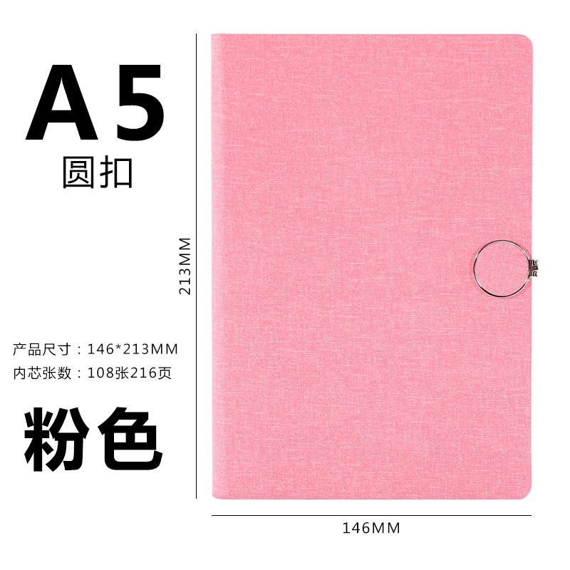 A5 Small Fresh Business Notebook Children s Notepad Korean Student Diary Hand Book Travel Notebook Imitation Leather Cover (as the picture,A5)