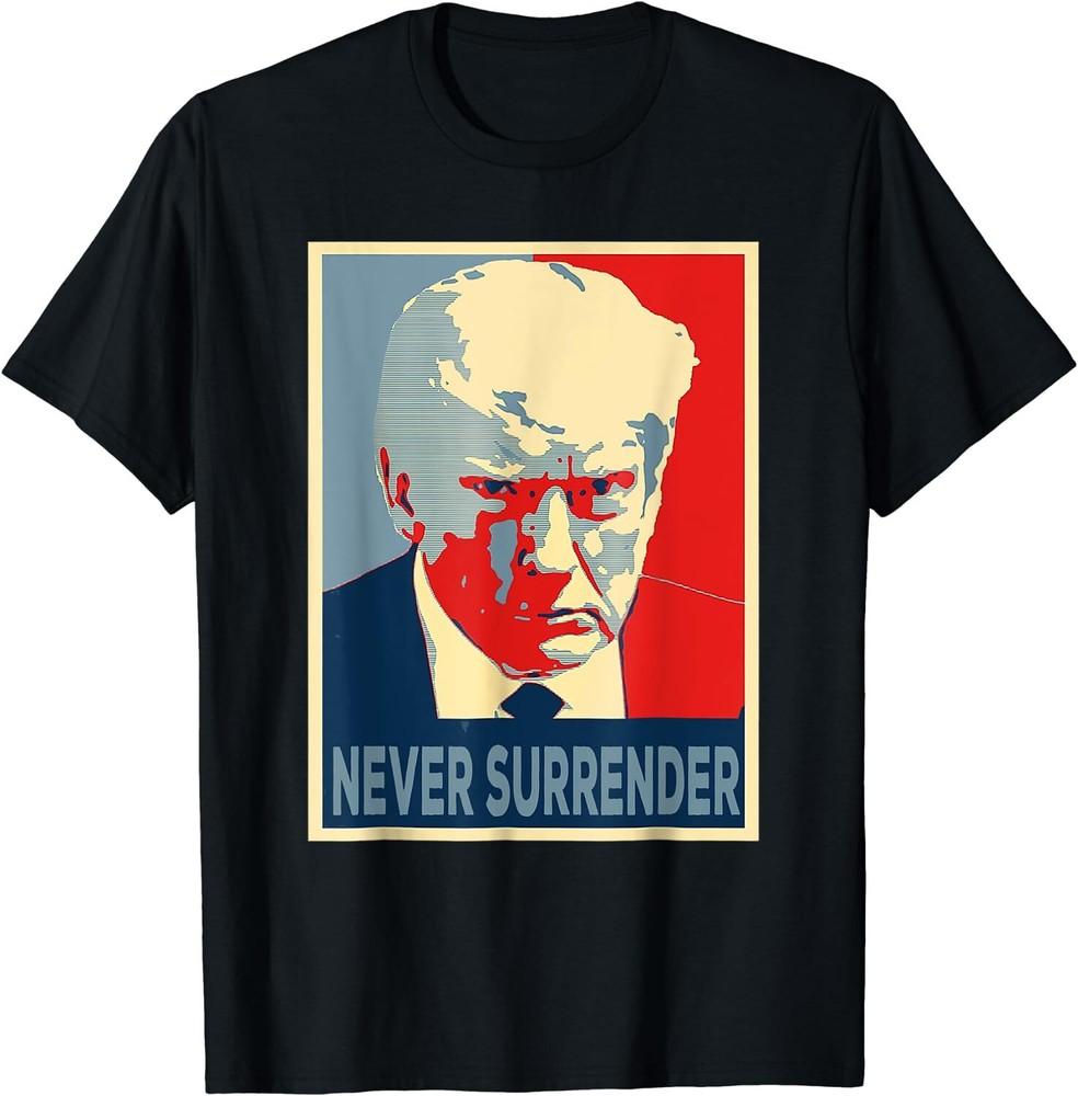 

Donald Trump Never Surrender Vintage USA Flag Unisex T-Shirt Unisex T-Shirt M