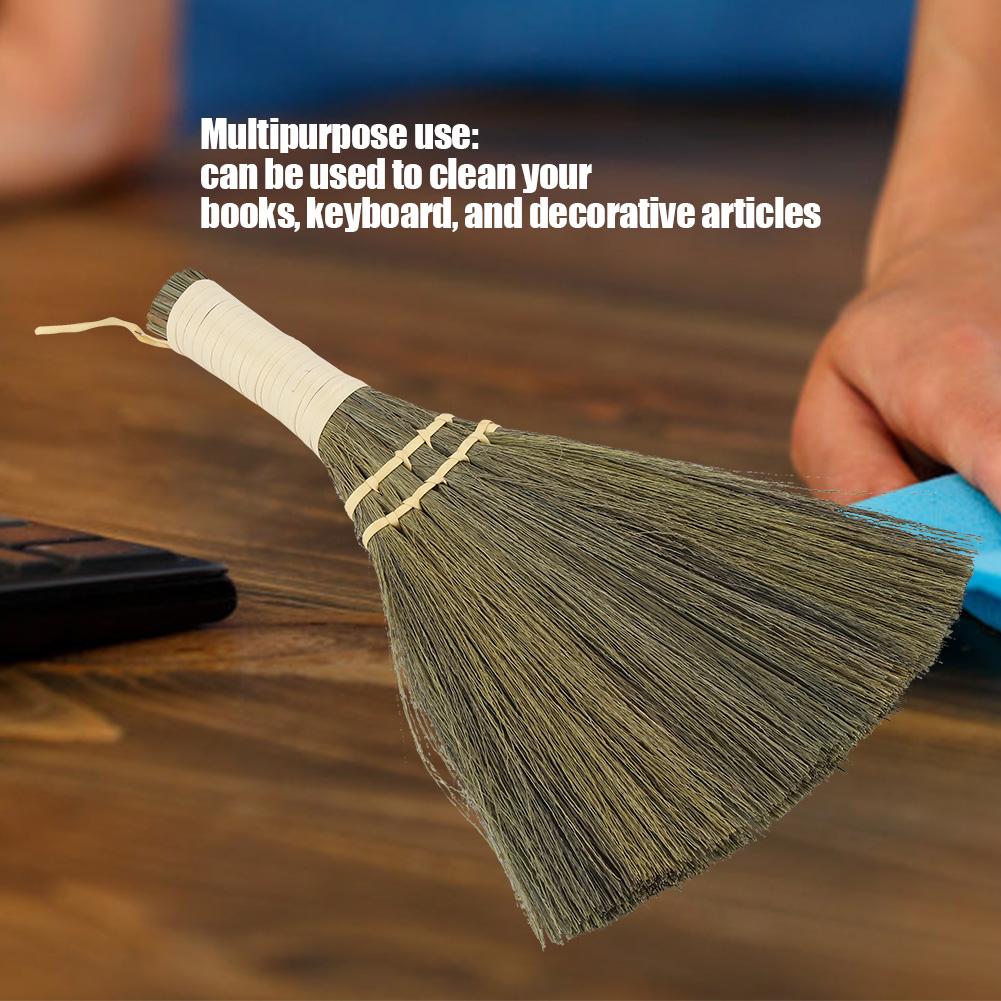 

Бытовая ручная соломенная плетеная маленькая метла ручной работы для уборки пола от пыли, мягкая метла для подметания