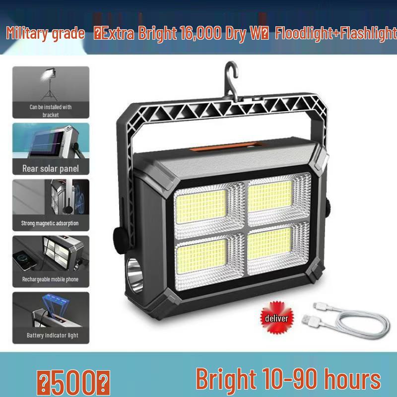 Solar-Ultrahelle Wasserdichte Wiederaufladbare Outdoor-Flutlichtleuchte