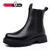 Herren Echtleder High-Top Martin Boots - Britischer Stil, Dicksohlige, 8 cm Höhenerhöhung