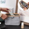 GUDEE Gudi Cosmetic Pouch, Large Capacity, Clasp Closure, Women's, Cute, Waterproof, Freestanding, Bamboo Fabric, Uroki Toiletry Bag, GudeeLife