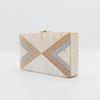 Shoulder Messenger Bag Fashion Acrylic Bag Women's Pearlescent Board Geometric Splicing Party Wedding Clutch Bag Light Luxury