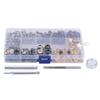 100 Set Leather Snap Fasteners Kit Metal Button Snaps Press Studs for Clothing Accessories