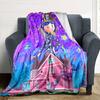 Whimsical Nighttime Adventure Flannel Blanket Super Soft Warm Cozy Blanket For Sofa Bed Office Travel Allseason Home Decor Gift