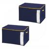Towa Sangyo Futon Storage, Navy, Compact and Easy Storage, Alpha Down Comforter, Set of 2