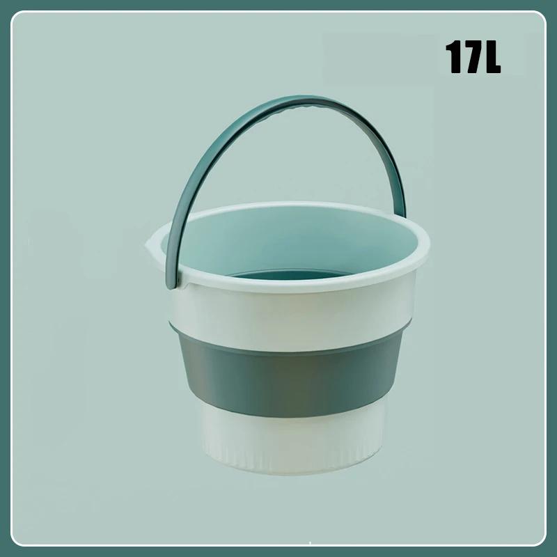 5/10/17L Faltbarer Eimer Outdoor Angeln Camping Platzsparend Tragbar Faltbarer Autowasch Eimer Badezimmer Kücheneimer
