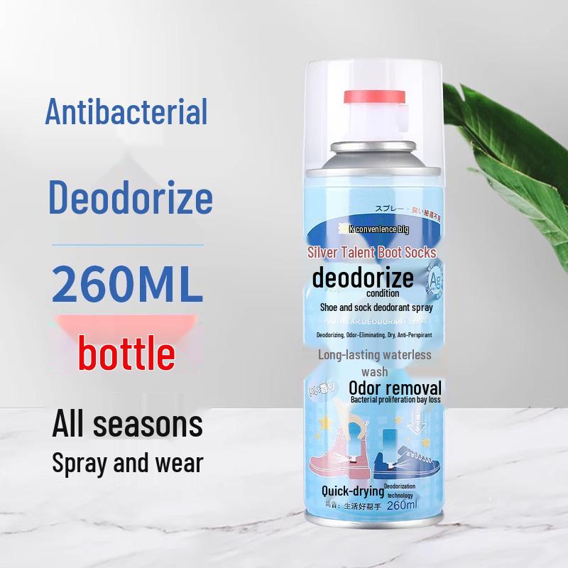 Shoe & Sock Deodorizing Spray: Antibacterial Odor Eliminator for Basketball Shoes & Cabinets