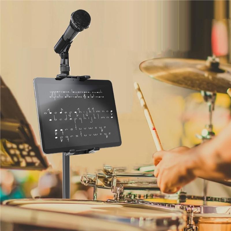 Universeller Fahrrad-Tablet-Handyhalter mit voller Rotationsmöglichkeit für 4,7-9,6 Zoll Bildschirme, verstellbarer Winkel