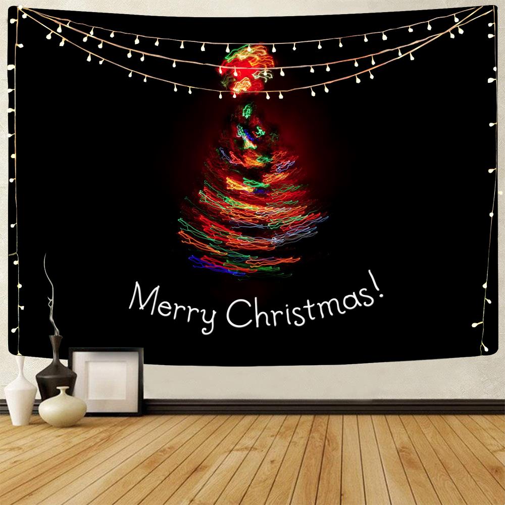 Christmas Snowman Decorative Print Pattern Tapestry Home Living Room Bedroom Wall Background Fabric Tapestry
