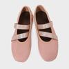 Fashion Pink Silk Flat Ballet Shoes Women Fashion Round Toe Shallow Design Brand Flat Sandals Comfort Elegant 42 Large Size Casual Shoes