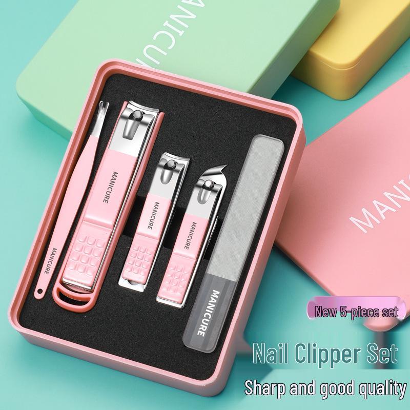 

Portable Stainless Steel Nail Clipper and Scissors Set with Case