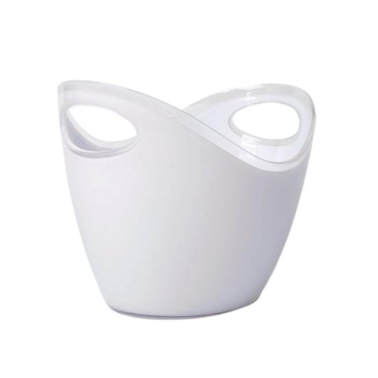 Huaqianguhh Double Layer Ice Bucket, Long-Lasting Cold Preservation, with Handles Drink for Beverage Cocktail Bar Parties