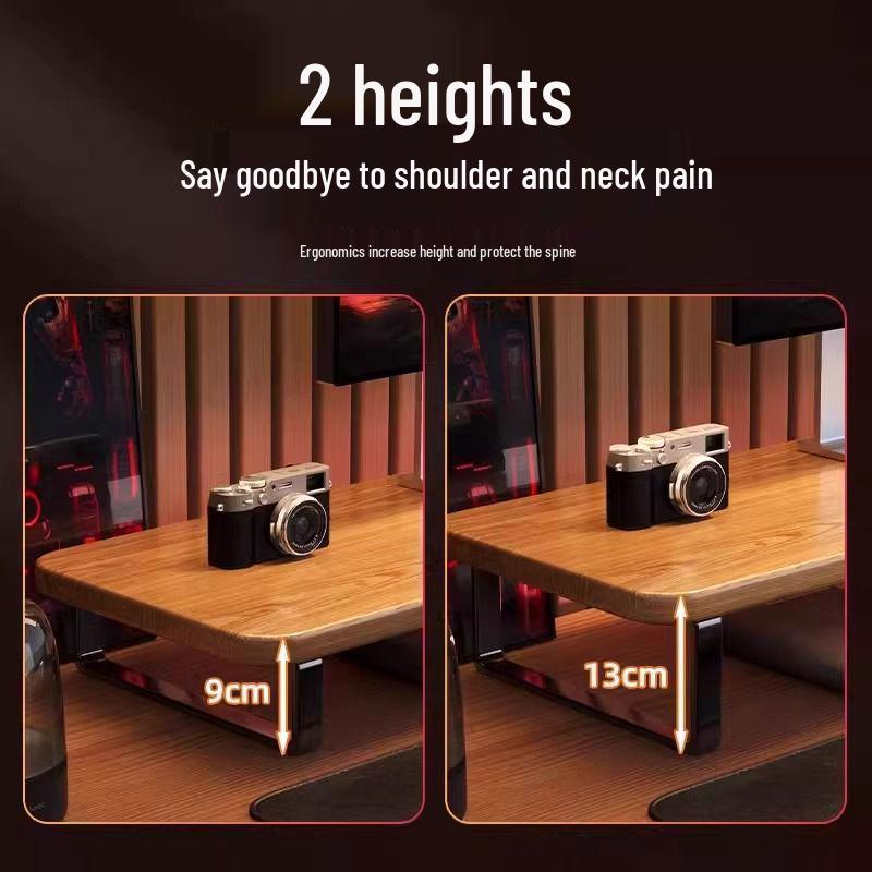 Desktop Organizer and Monitor Riser with Keyboard Tray