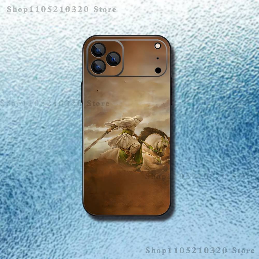 

Imam Hussain Shia Ali Phone Case For iPhone 17,16,15,14,13,12,11,Pro Max,XSX,,XR,SE,Mini,8,7,Soft Silicone Black Cover iPhone12PRO