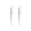 Korean Luxury Butterfly Tassel Earrings: Elegant, Versatile, Long Dangle Design with Silver Needles for Women