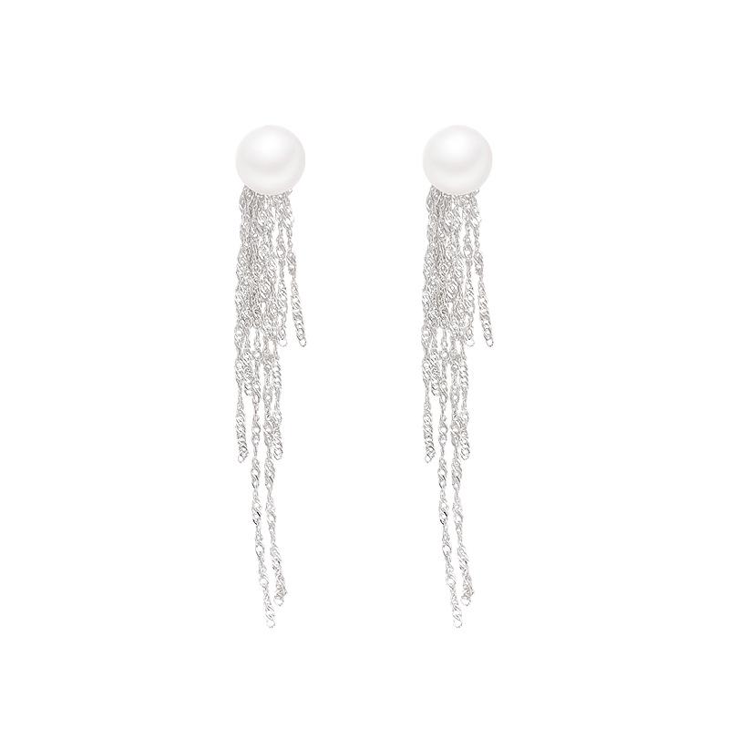 Korean Luxury Butterfly Tassel Earrings: Elegant, Versatile, Long Dangle Design with Silver Needles for Women