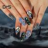 10Pcs Halloween Skull Cross 3D Metal Nail Art Charms Gothic Punk Style Nail Decoration Accessories for DIY Manicure