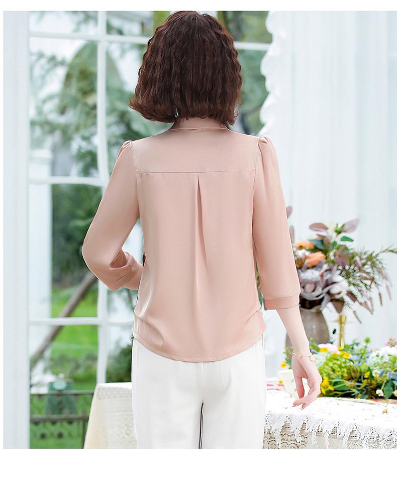 Mom's Autumn Chinese-Style Two-Piece Set - Middle-Aged Women's Summer Shirt Top (Mother's Day Gift)
