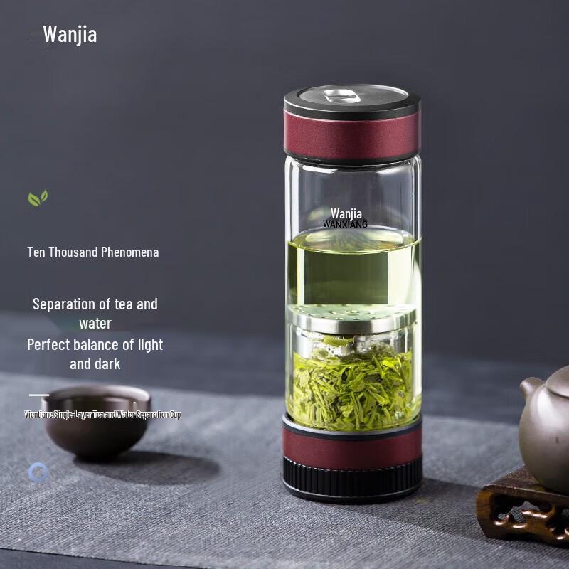 Vientiane Portable High Borosilicate Glass Tea Bottle
