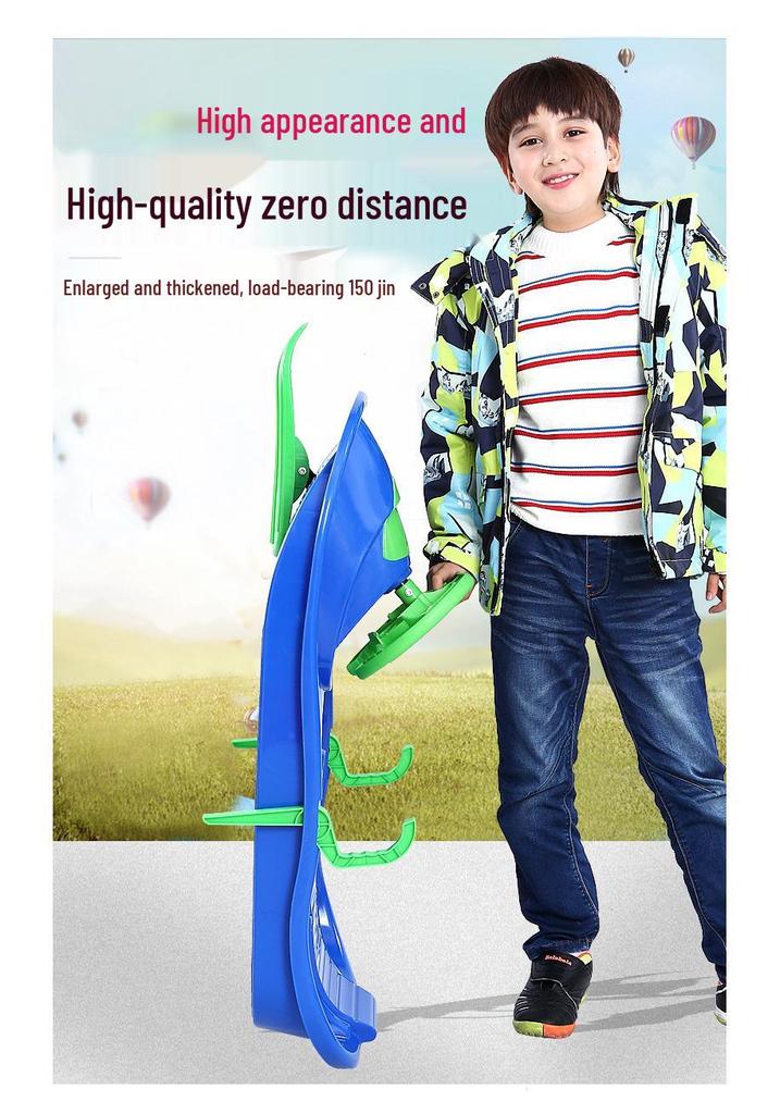 Ski Board: Multi-Use Thickened Sled for Children & Adults - Grass, Sand, Snow