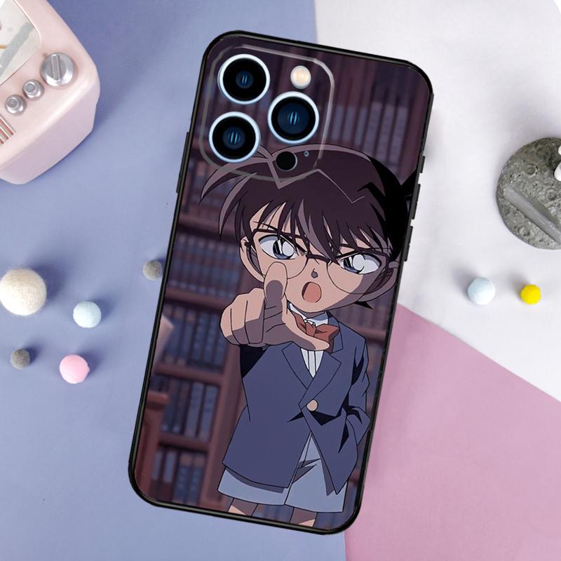 Detective Conan Case For iPhone 16 15 13 12 11 14 Pro Max Mini X XR XS Max Plus Bumper Back Cover