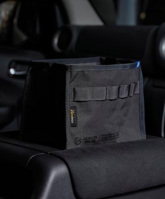 GORDON MILLER Car Cordura Dustbin, Dark Gray, 1646561