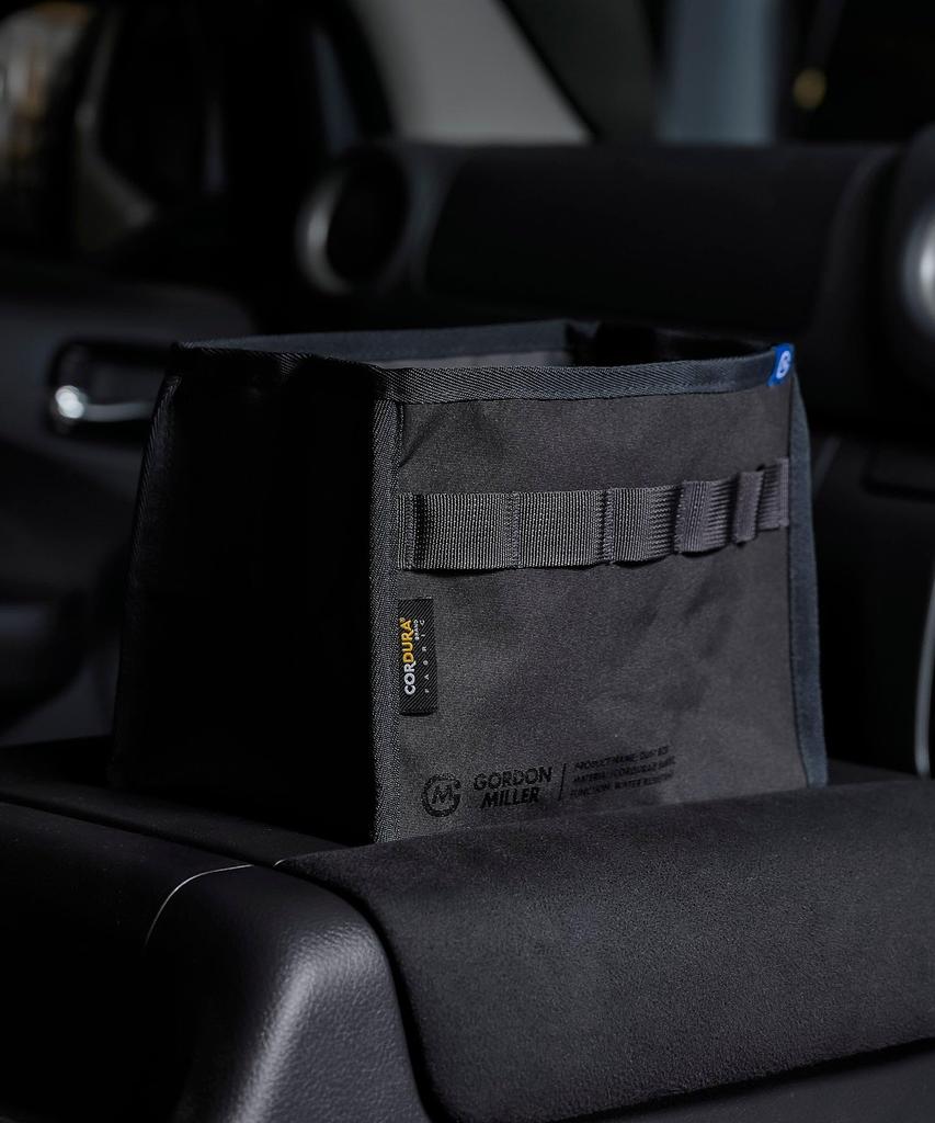 GORDON MILLER Car Cordura Dustbin, Dark Gray, 1646561