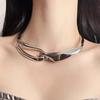 3D Geometric Buckle Chunky Hinged Necklace Molten Metal Collar  Gender-Neutral Fashionistas
