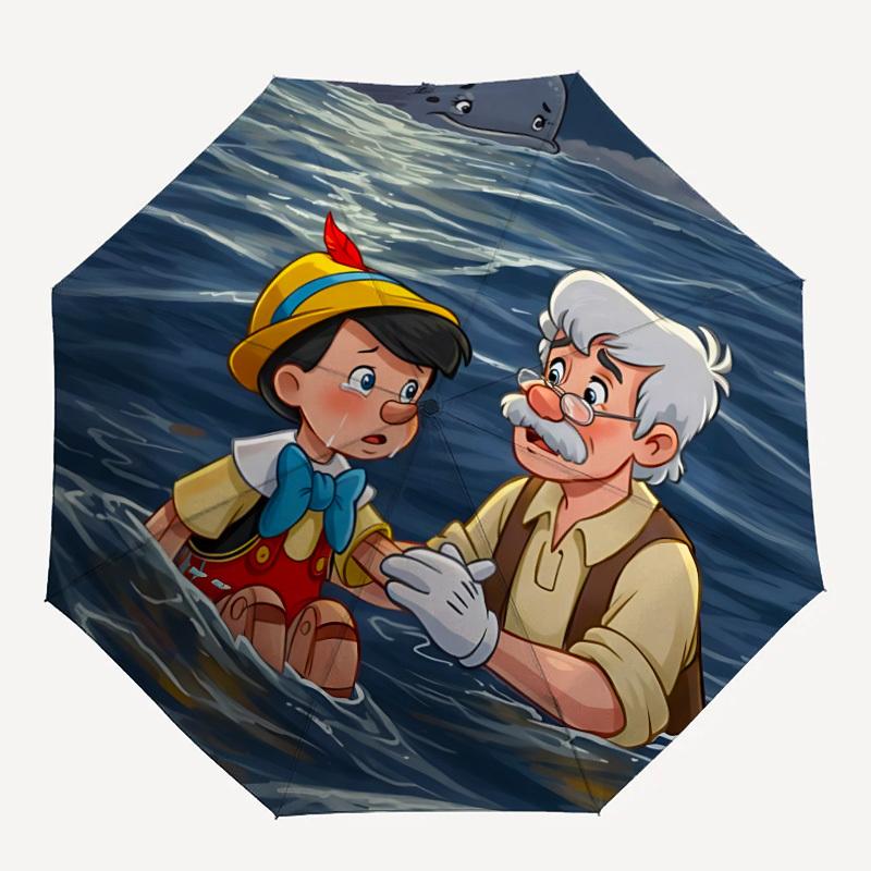 

1pc Pinocchio Automatic Open/close Folding Umbrella, Compact Portable Travel Umbrella, Perfect Gift for FriendsCute Umbrella yy250812065