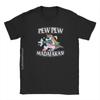 Funny Pew Pew Madafakas Men's Tops T Shirts Unicorn Humor Tee Shirt Harajuku Round Collar T-Shirts Cotton Clothes