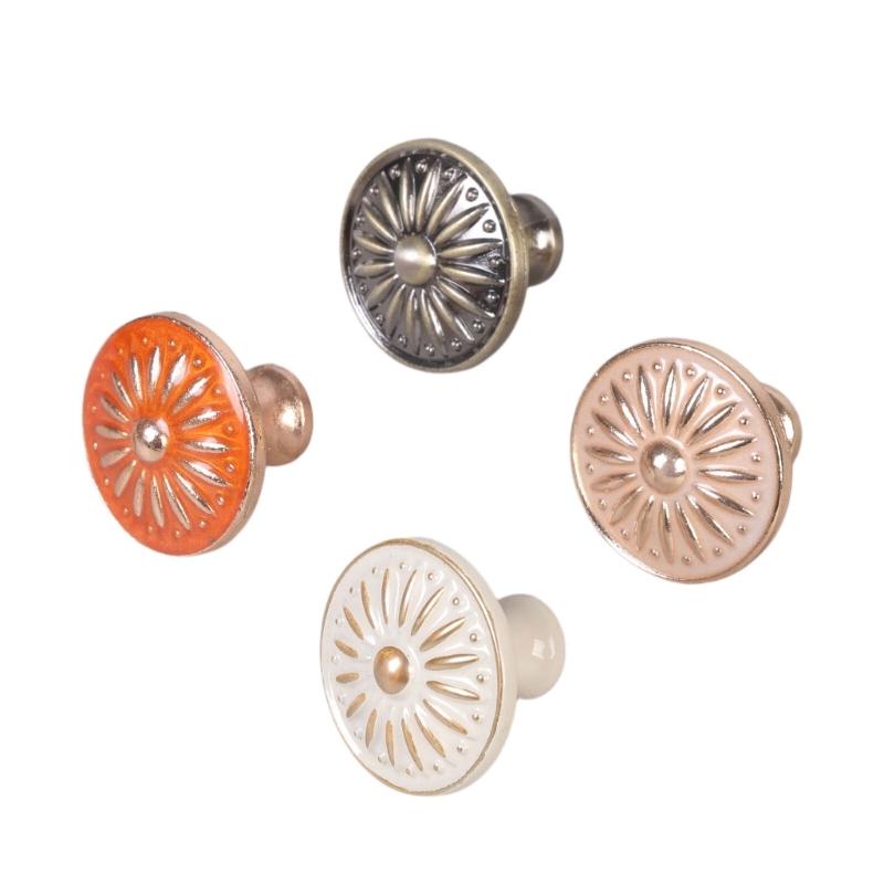 European Styles Round Cabinet Pull Solid Drawer Handle Kitchen Cabinet Knob For Wardrobe Dresser