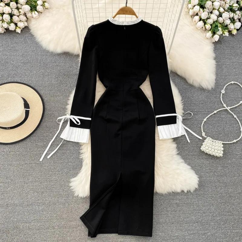 Платье-стойка с лоскутным принтом — фото 4