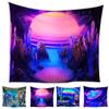 UV Fluorescent Tapestry Starry Sky Print Wall Hanging Art Home Decor
