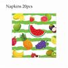 Hawaii Fruit Pattern Theme Party Disposable Tableware Paper Plates Cups Napkins Kids Birthday Decoration Wedding Party Supplies