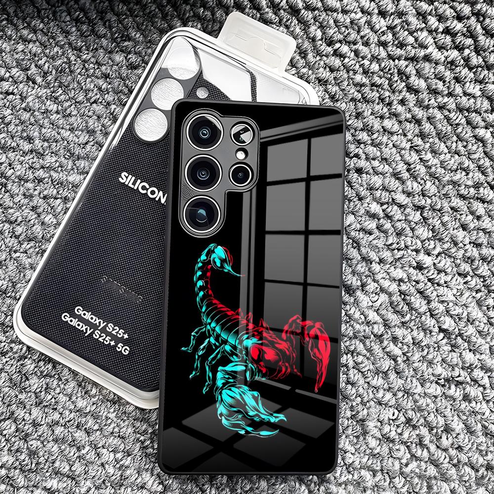 Scorpion Tattoo Design Phone Case For Samsung S26 Ultra S25 Edge Ultra S23 S22 S21 S20 Ultra Plus S24 Fe A25 Glass Cover