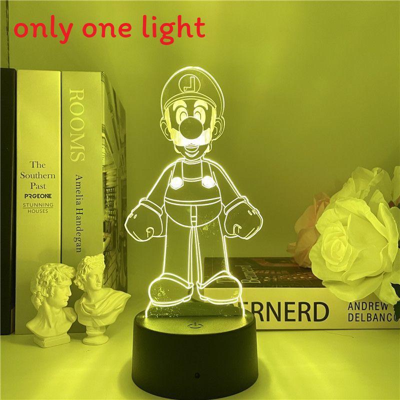 Super Mario Usb Night Light With Color Changing Led For Gaming Room Decor