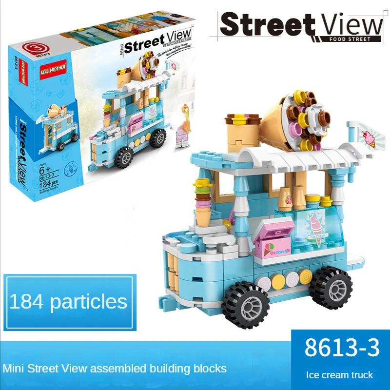 House Building Blocks Mini City Store Street View Snack Street Children'S Toys Boys And Girls Gifts Compatible With