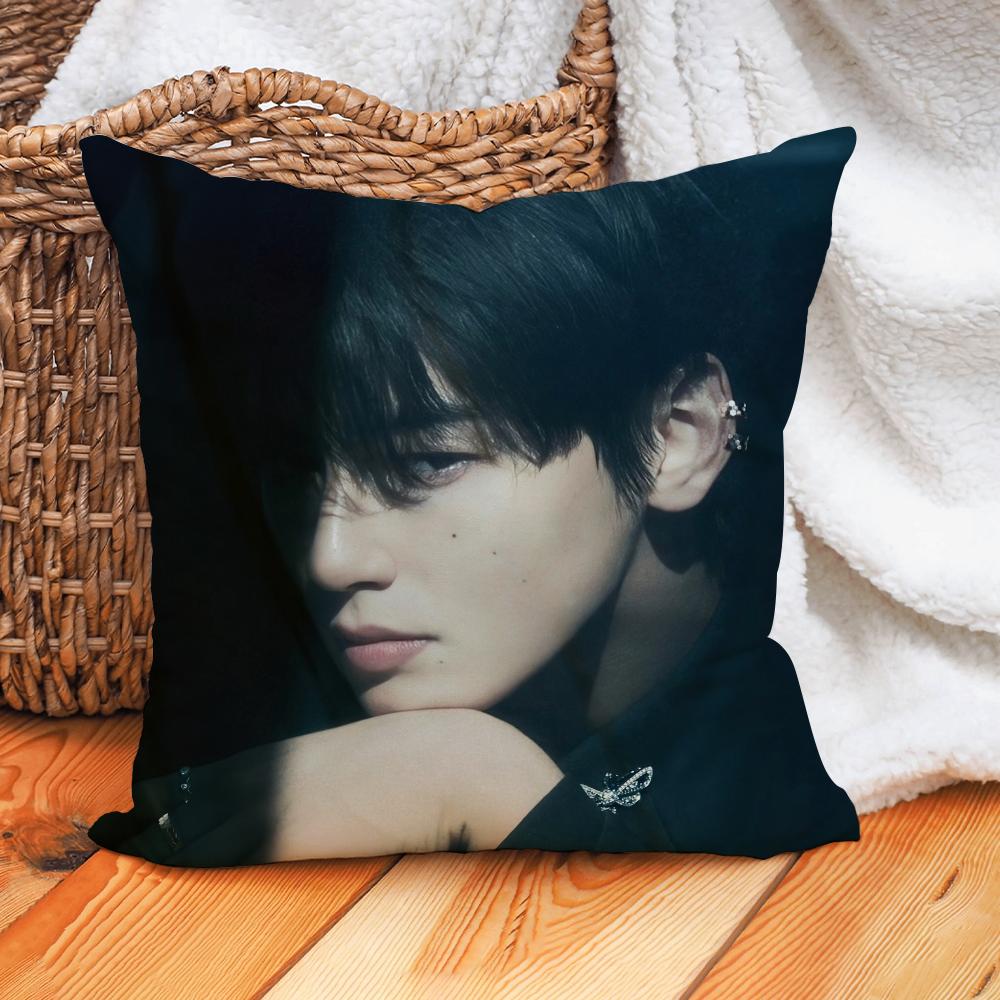 Federa Cuscino Cantante Cha Eun-Woo Copricuscino Decorazione per la Casa Adatto per Ufficio Divano Camera da Letto Auto