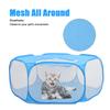 Foldable Small Animal Hamster Fence Autoopen Outdoor Indoor Exercise Crawling Pet Tent(  Blue )