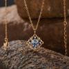 Inel de comoară natural colorat High Sense Light Luxury placat cu argint sterling S925 aurit 18K Inel pentru degetul arătător Bijuterii de nișă Femei