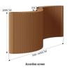 18-Panel Curved Folding Screen Divider – Japanese Style Retractable Wall for Live Broadcasts