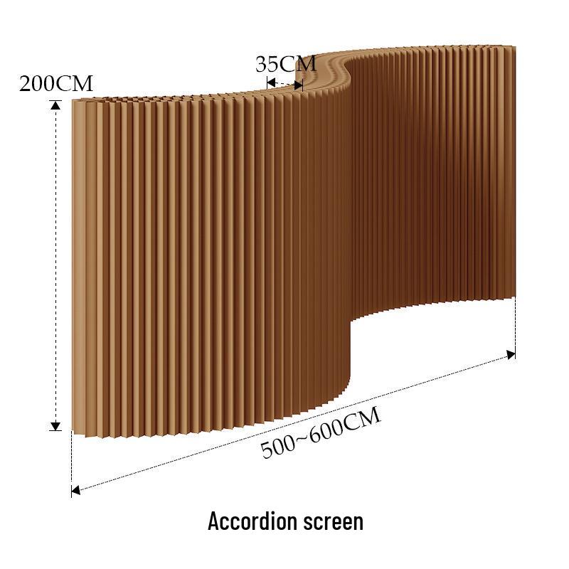 18-Panel Curved Folding Screen Divider – Japanese Style Retractable Wall for Live Broadcasts