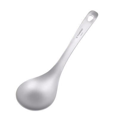 TOMSHOO Pure Titanium Outdoor Long Handle Soup Spoon Lightweight Portable Easy To Wash Camping