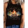 One Piece Friend Campfire Fun Camping Printed Vest