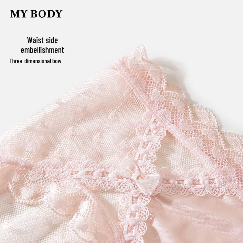 Mybody Women's Lace Mid-Low Waist Briefs
