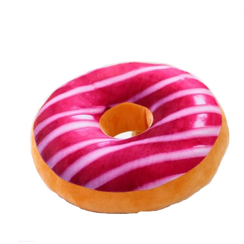 Sweet Donut Shaped Pillow Cover Only No Insert Cute Plush Sofa Decorative Cushion Case