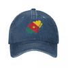 Cameroon Cameroun Flag Baseball Cap Casual Distressed Denim Headwear Unisex Style Outdoor Running Golf Adjustable Caps Hat